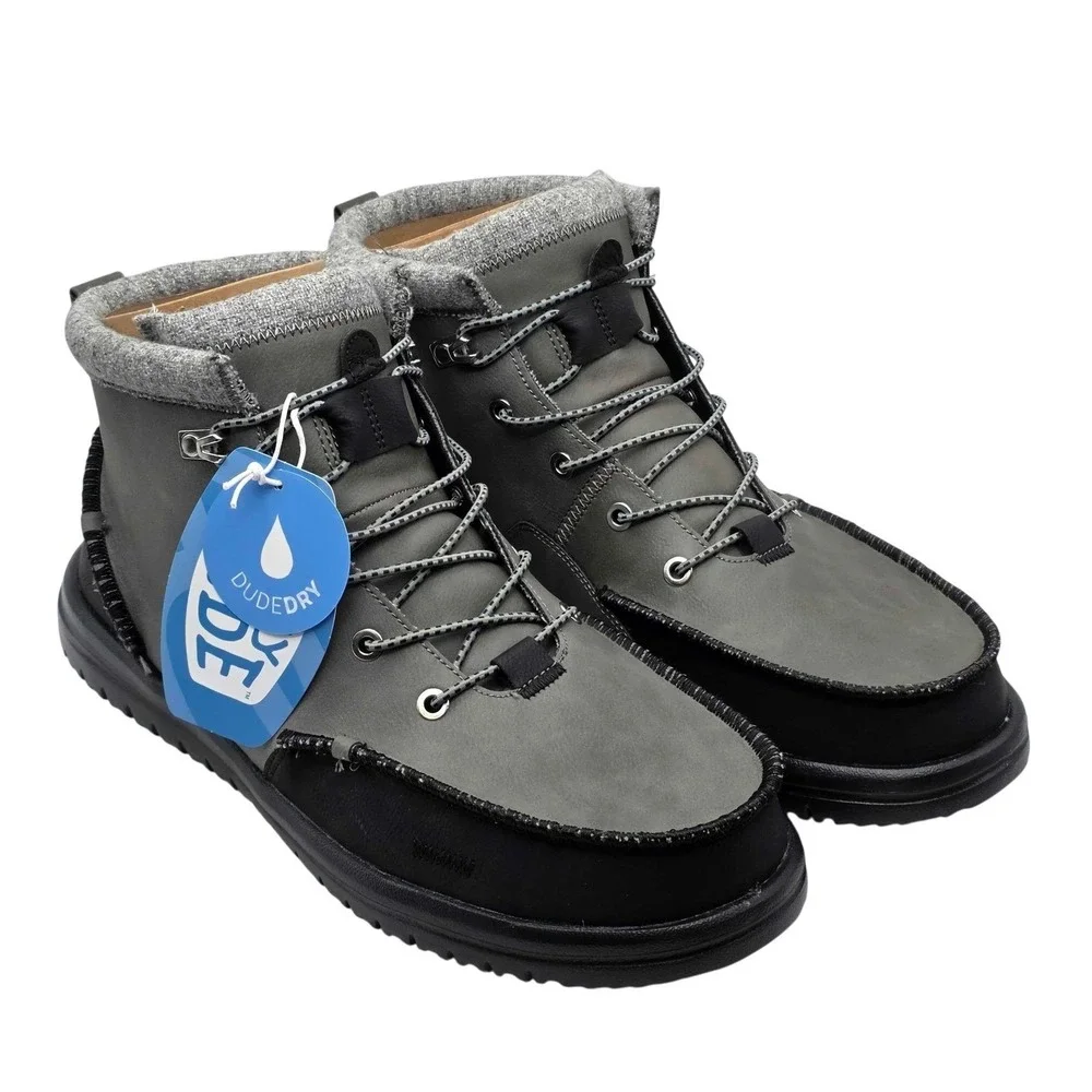 Hey Dude Bradley Classic Tumbled Hiking Boots Men's Size 13 Granite Grey NWT